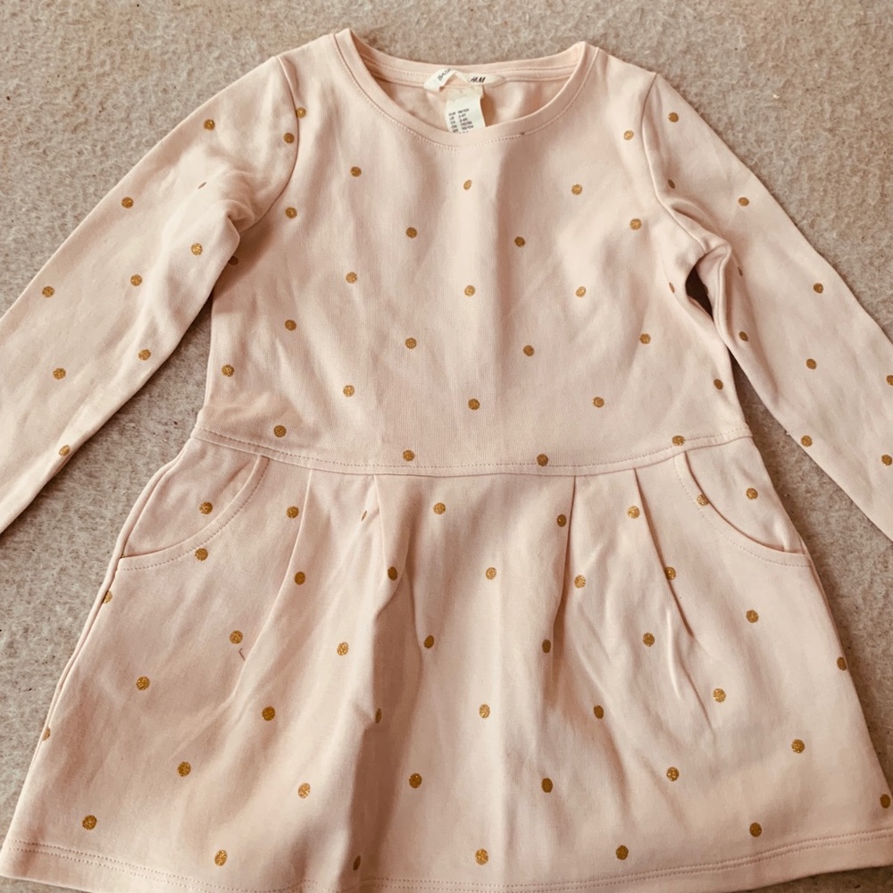 H&M Pink and gold dot shirt